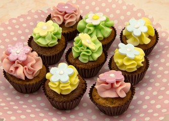 Cupcakes con flores