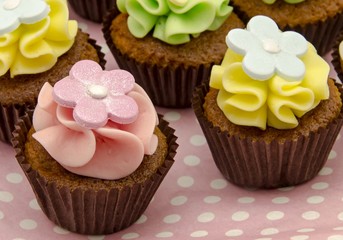 Cupcakes con flores