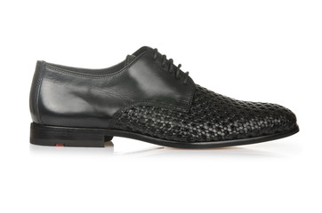 Fashion concept with male shoes on white