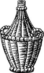 braided bottle of wine