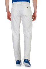 Fashion concept with trousers on white