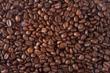 Close-up coffee background texture. Brown