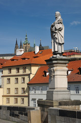 Saint Philip statue on Charles' Bridge in Prague