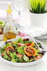 Delicious salad with tamarillos