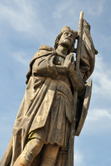 Statue St. Wenceslas on Charles bridge in Prague, Czech republic