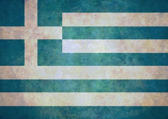 Fototapeta na wymiar Grunge flag Grecja