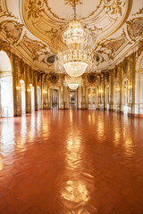 The Ballroom of Queluz National Palace, Portugal - obrazy, fototapety, plakaty