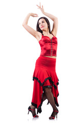 Female dancer dancing spanish dances