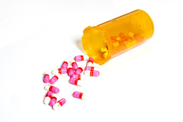 Capsules from a bottle.