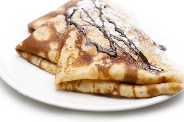 Pancakes with chocolate