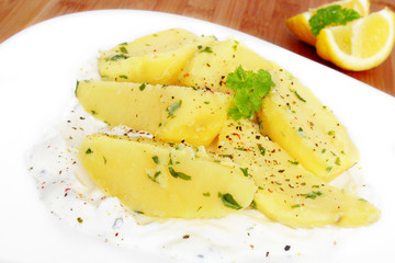 Potatoes with curd - Karoffeln mit Quark