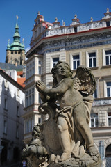 Fototapeta na wymiar Szczegóły kolumna Świętej Trójcy w Pradze