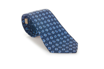 Elegant silk male tie ( necktie ) on white