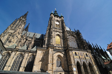 Fototapeta na wymiar Praga - Katedra Świętego Wita w Hradczanach