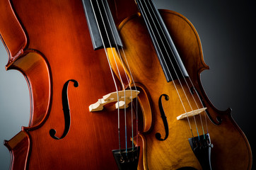 Violin in dark room  - music concept © Elnur