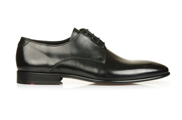 Fashion concept with male shoes on white