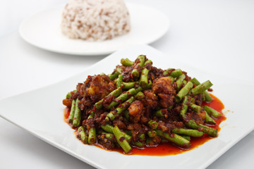 Crispy Pork with  curry paste