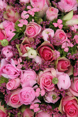 Mixed pink flower arrangement