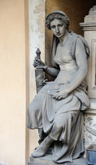 Fototapeta premium Statue in the cemetery Vysehrad in Prague, Czech republic