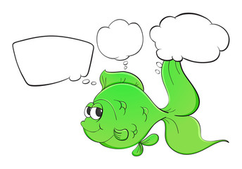 A green fish with empty callouts