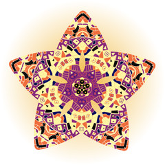 Oriental mandala motif