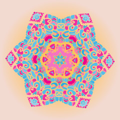 Oriental mandala motif