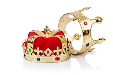 King crown isolated on white