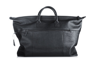 Leather bag isolated on the white background