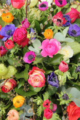 Wildflower arrangement in bright colors