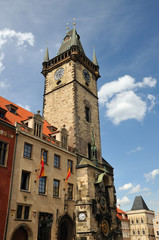 Orloj and Church of Mother of God before Tyn, Prague