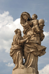 Obraz premium Prague - statue holy Anne from Charles bridge