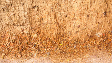 Soil cement wall.