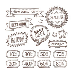 Retro discount labels