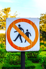 Sign not walk