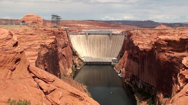 Glen Canyon Dam on the Colorado River. Arizona, USA