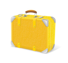 illustration of yellow trawel suitcase