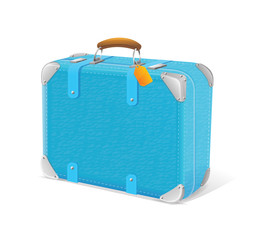 illustration of blue trawel suitcase