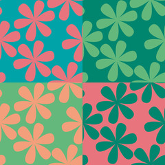 Simple flower pattern set