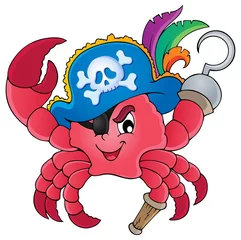 Cercles muraux Pirates Image de thème de crabe pirate 1