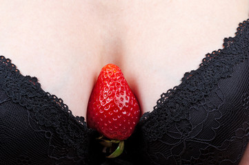 sweet strawberries and breast