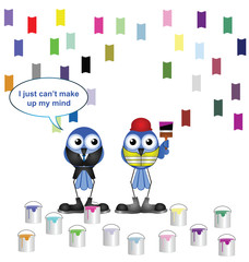 Indecisive customer unable to make up his mind