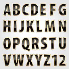 black golden font