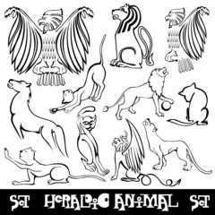 heraldic silhouette animal