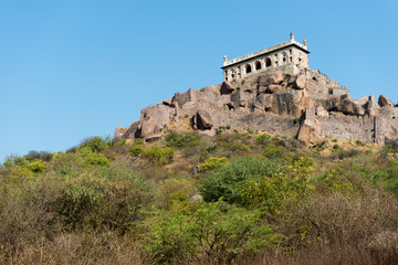 Fototapeta na wymiar Fortyfikacja: Golconda fort w Hyderabad, Indie