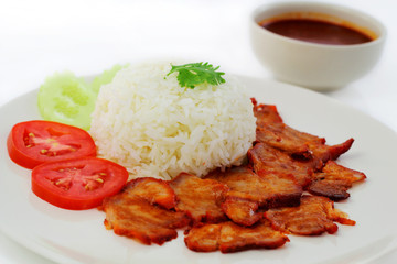 Roasted red pork.