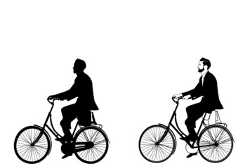 Radfahrer im Anzug - Bike to work