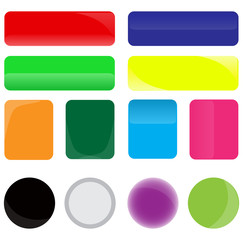 Set of web buttons