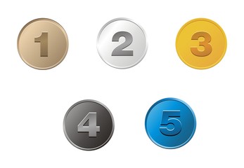 1,2,3,4,5 coins
