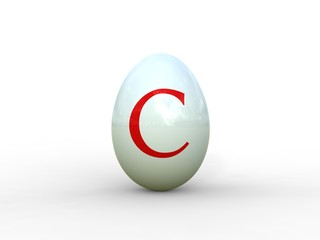 Egg letter C