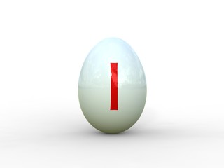 Egg letter I